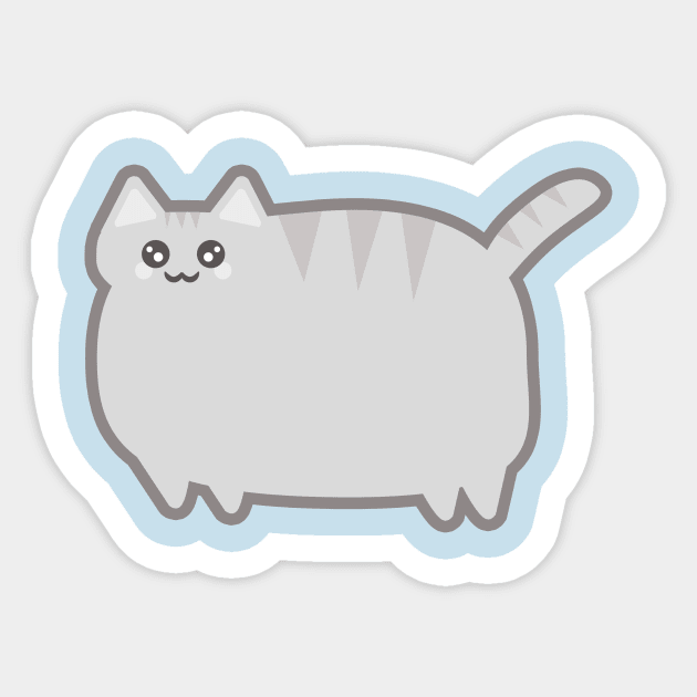 Kawaii Fat Cat Sticker by KawaiiNir